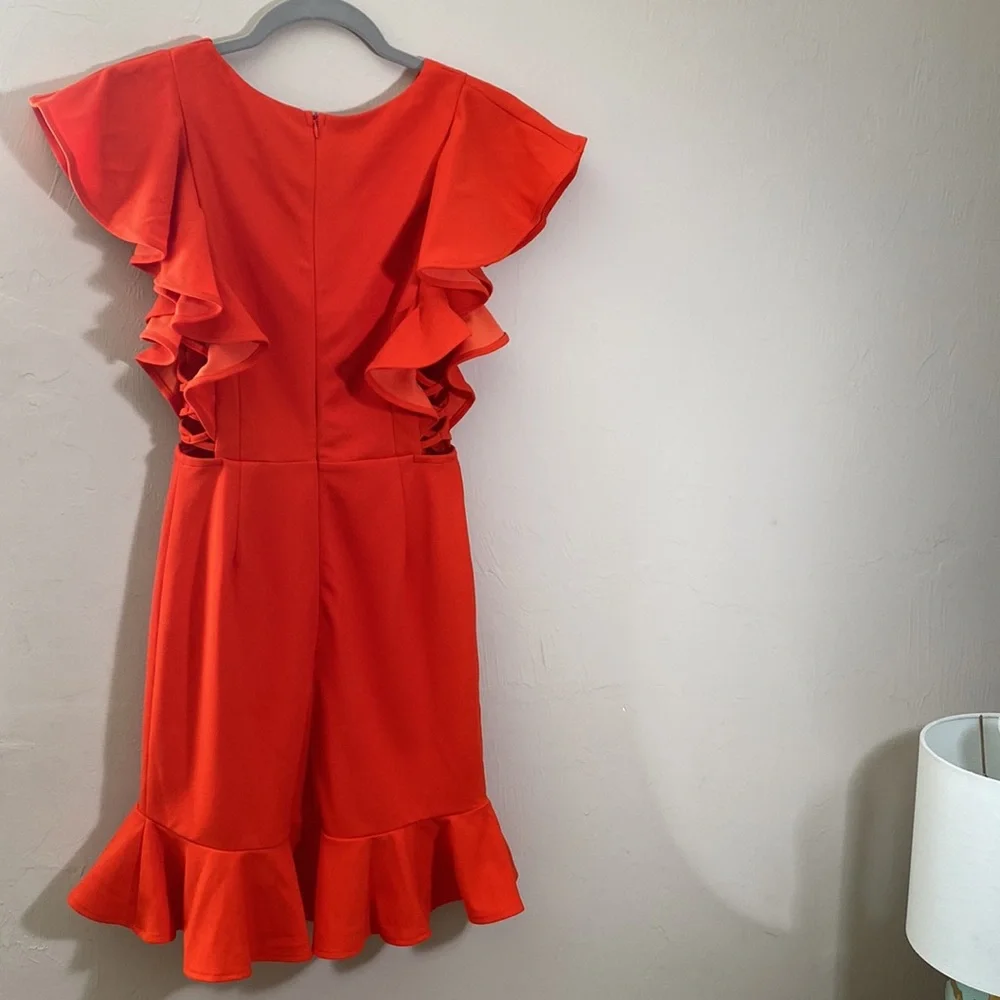 Hello Molly TAKE CHANCES DRESS RED. Mini Dress Size 4 - Picture 9 of 9